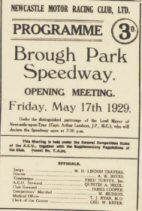 First meeting at Brough Park.