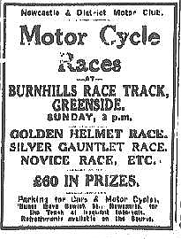 Speedway, come grasstrack come scrambling at Greenside 1920's and 30's