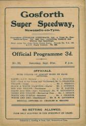 1929 Newcastle Gosforth Programme